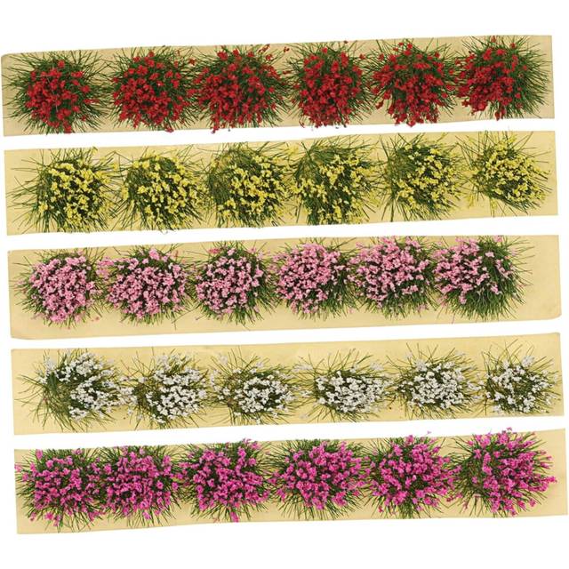 5 Sets Miniature Flower Ornament for Dollhouse Garden Realistic Miniature Model Miniature Dollhouse Decor