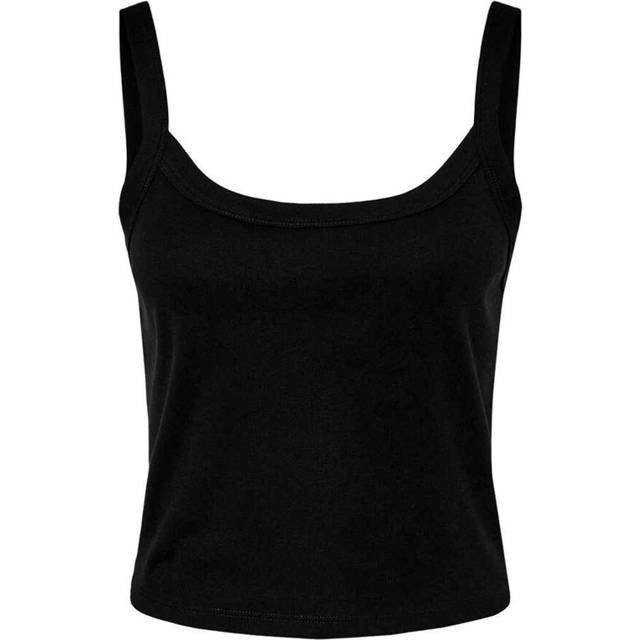 (XL, Solid Black) Bella + Canvas Womens/Ladies Spaghetti Strap Tank Top