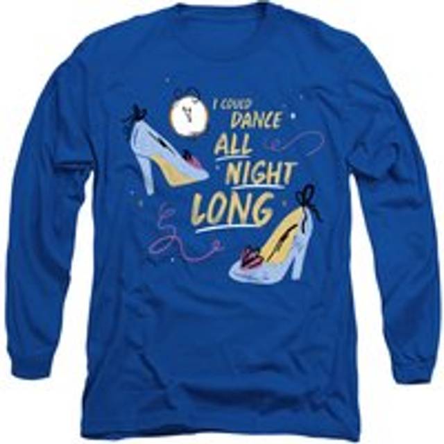 Cinderella Glass Slippers, I Could Dance All Night Long Long Sleeve T-Shirt, Royal - XXL