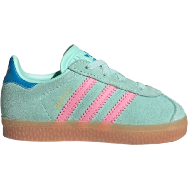 Adidas Originals Infant Gazelle Trainers in Green/Blue | Size 9 | Rubber