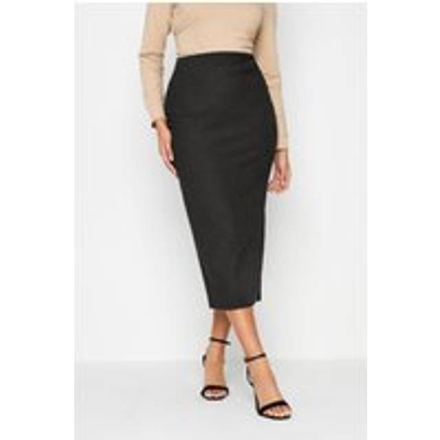M&Co Black Textured Midi Tube Skirt 14 M&Co Womens