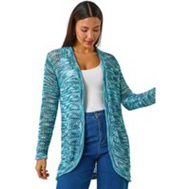 Spacedye Lightweight Knit Cardigan - Turquoise - 16