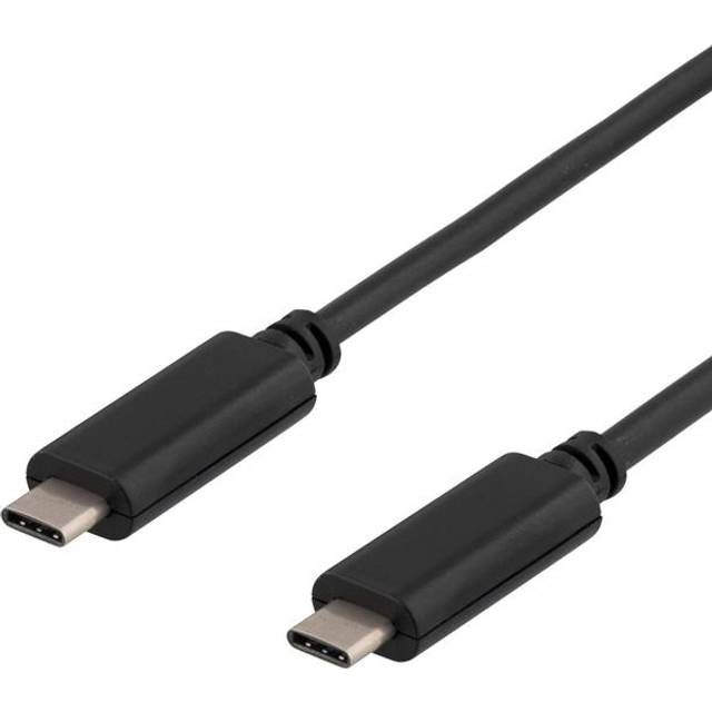 DELTACO USB 3.1 kabel, Gen 1, Typ C - Typ C, 0.5m, svart