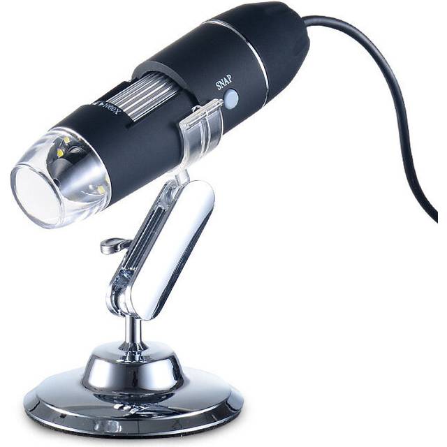 3-in-1 USB High-definition Digital Microscope 1600X Electron Microscopes - Black