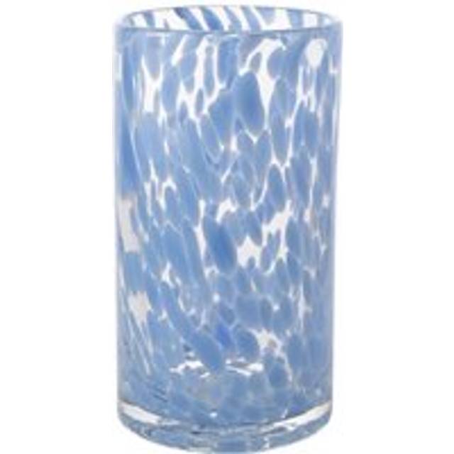 Tall Confetti Glass Vase - Blue - Light Blue - One Size