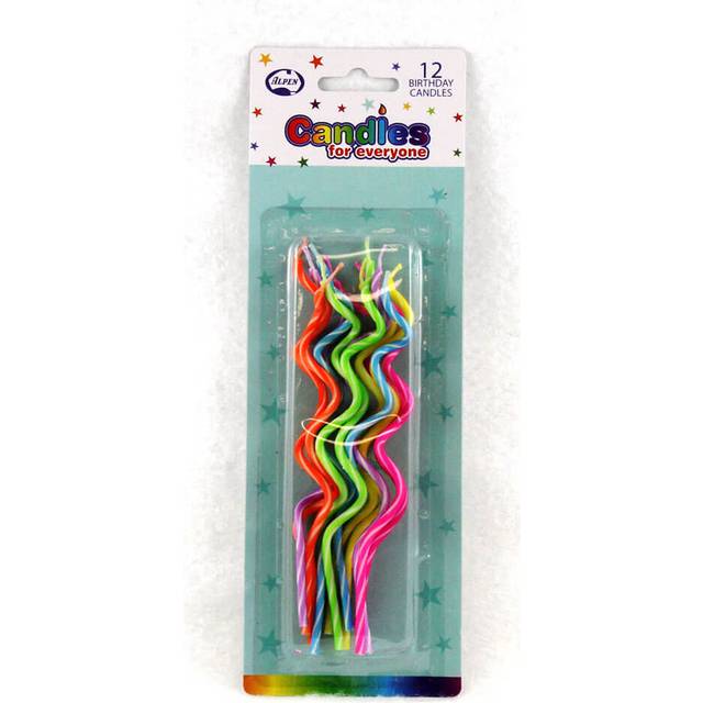 Alpen Twisted Spiral Slim Candles (12pk)