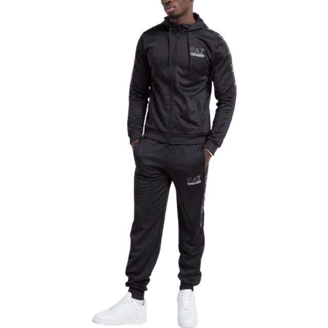 EA7 Emporio Armani Tape Poly Tracksuit - Black - Mens - S