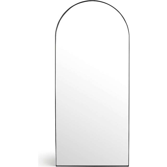 New York Arched Full Length Leaner Mirror - Black