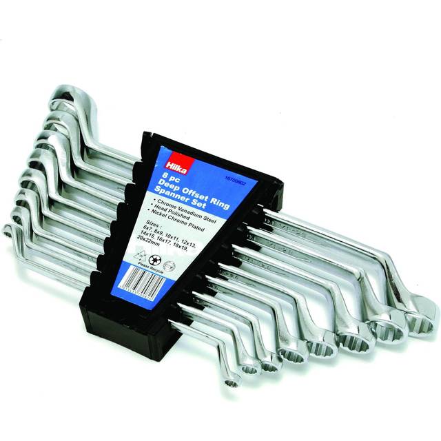 HILKA SPANNER SET 8PC OFFSET RING WRENCH COMBINATION METRIC 6-22MM 16700802