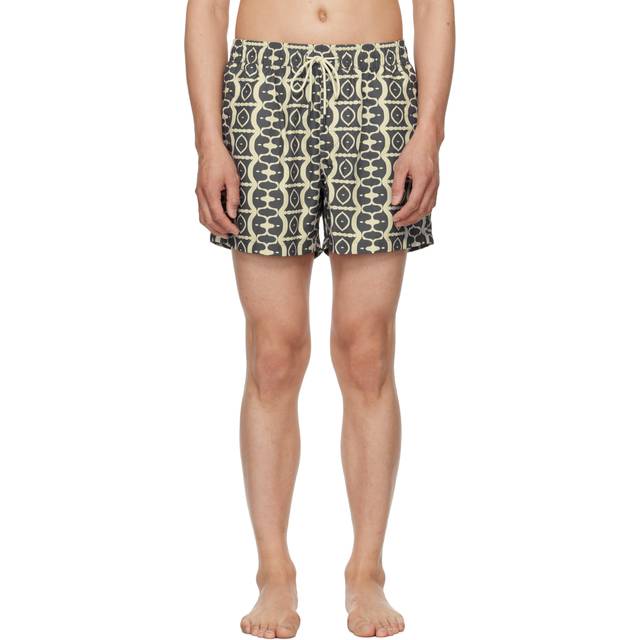OAS Beige & Black Forge Hypnotise Swim Shorts - BLACK - XXL
