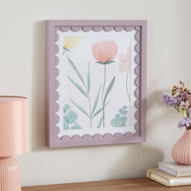 Remi Scalloped Photo Frame - Lilac