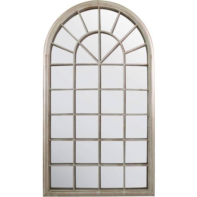 MirrorOutlet Somerley Country Arch Large Garden Mirror 160 X 91 Cm, Cream