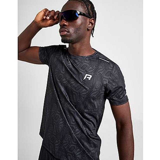 Reprimo Ripple All Over Print T-Shirt, Black