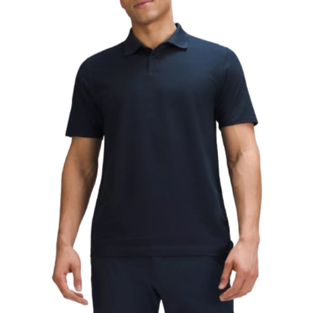 lululemon – Men's Pique Classic-Fit Short-Sleeve Polo Shirt – Color Blue – Size M - True Navy