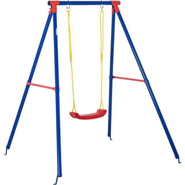 TEMU Kids Swing Set Toddler Swing Adjustable Rope Heavy Duty Stand Outdoor Playset For 3-8 Years