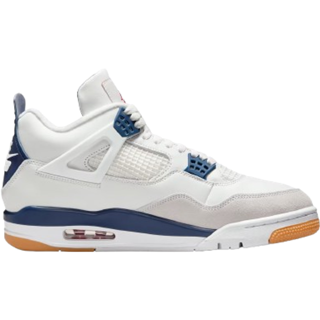 (UK6/EUR40) Air Jordan 4 Retro SB 'White Navy'Womens Men's Adult Kids AJ4
