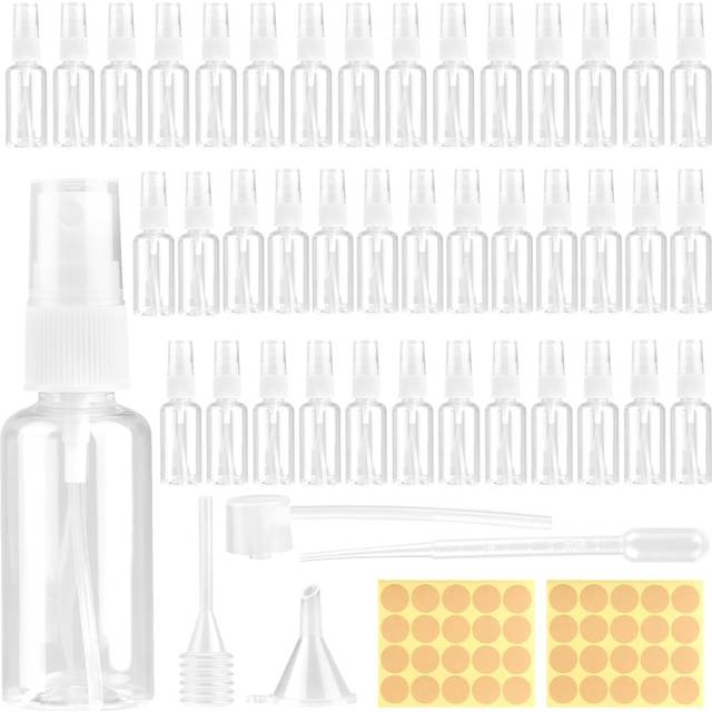 TEMU Pack Of 40 Small Spray Bottles, For Filling 30 Ml Plastic Empty Spray Bottle, Perfume Atomiser, Refillable Transparent Spray Bottle, For Body Care Liquid Cosmetics