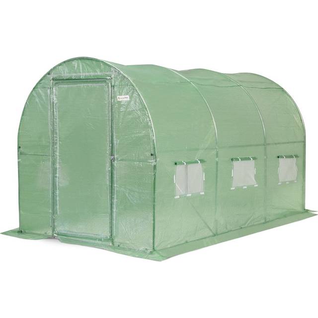 Tunnelväxthus 2x3m Garden Point grönt med dörr
