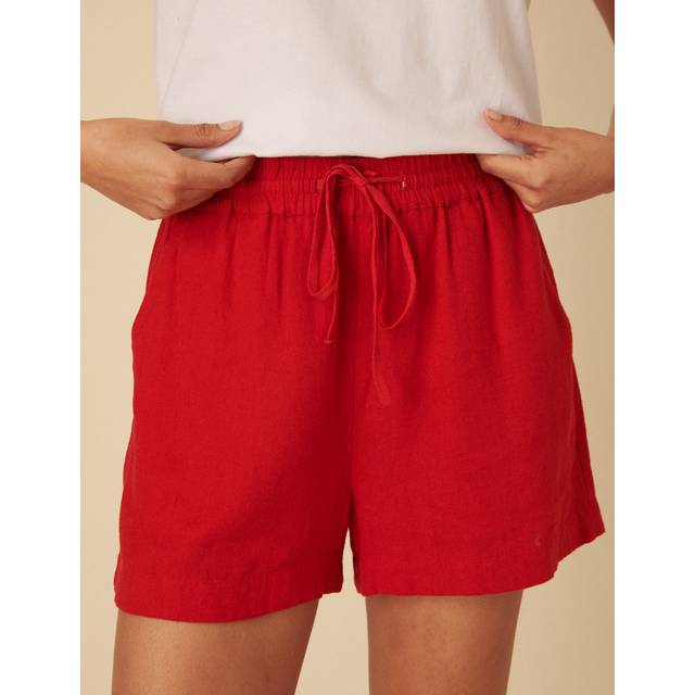 Nobody's Child Jet Linen Blend Shorts
