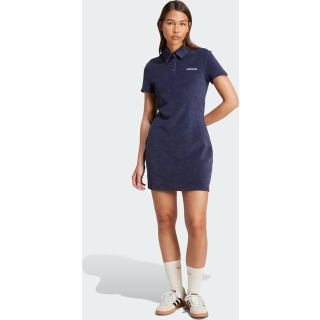 adidas Originals – Marinblå frottéklänning