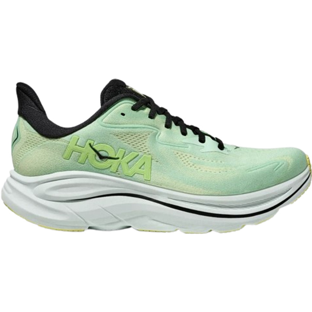Hoka Clifton 10 löparsko herr & dam – 8 mm drop, lätt vikt & mjuk dämpning för asfalt, löpband & promenader - Grön (EU 43 1/3)