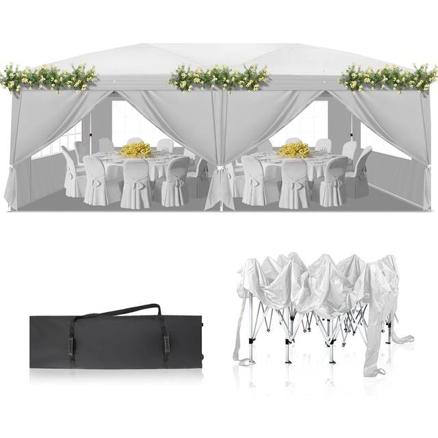 TEMU Bonnlo Pop Up Gazebo 3x6m Gazebo With Sides Person Setup Instant Outdoor Folding Garden Gazebo Party Tent