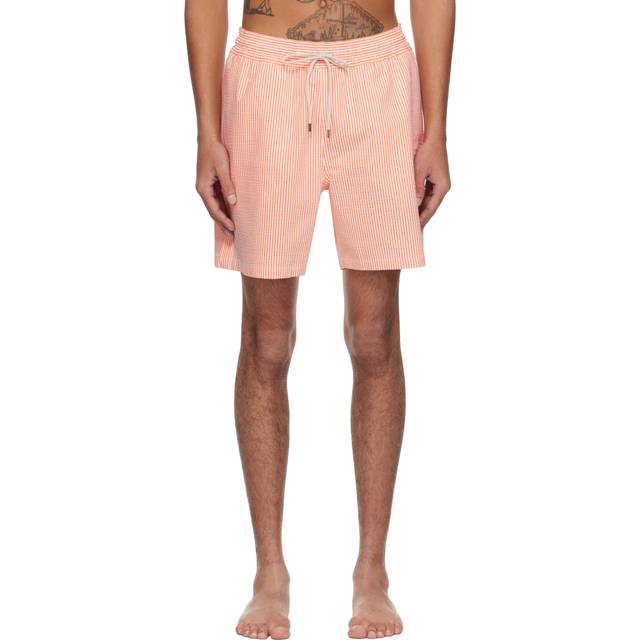 Polo Ralph Lauren Orange & White Traveler Swim Shorts - CLASSIC PEACH SEERSU - XL