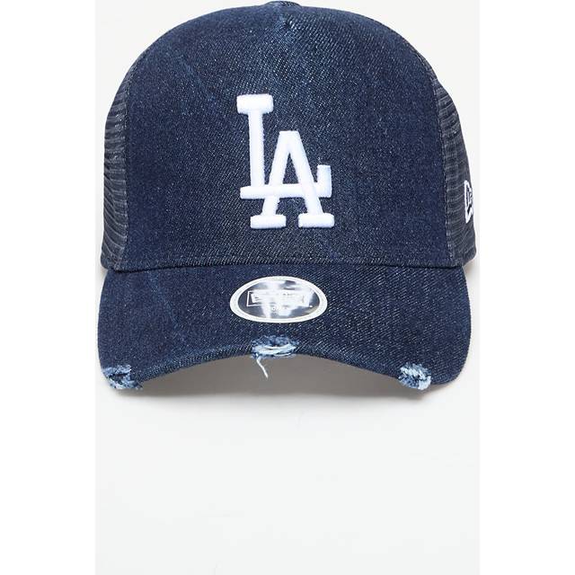 Cap New Era Los Angeles Dodgers Womens MLB Denim 9FORTY A-Frame Trucker Cap Navy Universal (Universal)