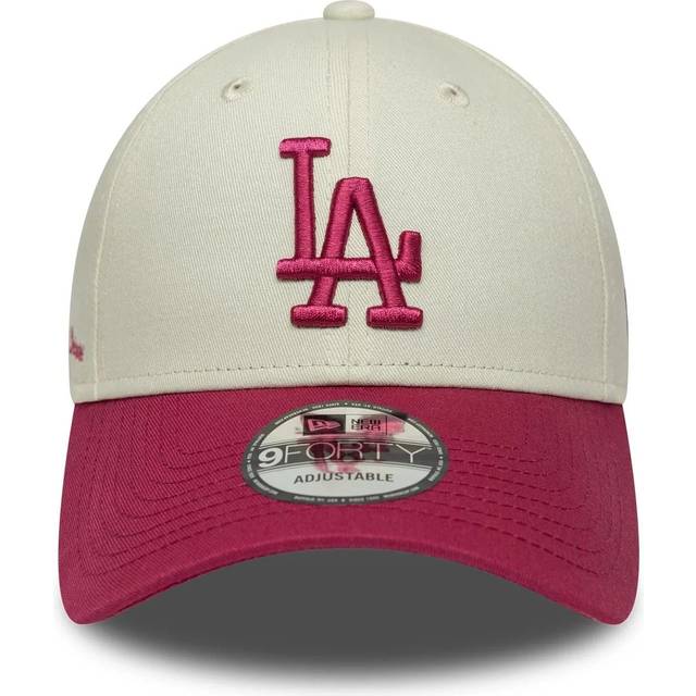 New Era La Dodgers Side Script 9 - Forty - Cream/pink, White, Women