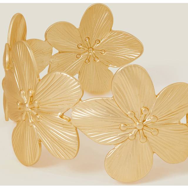 Flower Cuff Bracelet Gold - Accessorize - One Size