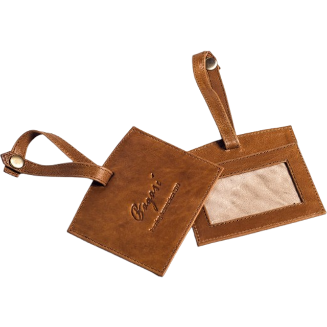Luggage tag i läder