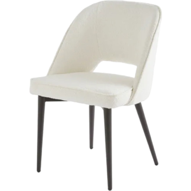 Lillia Boucle Dining Chair - Ivory