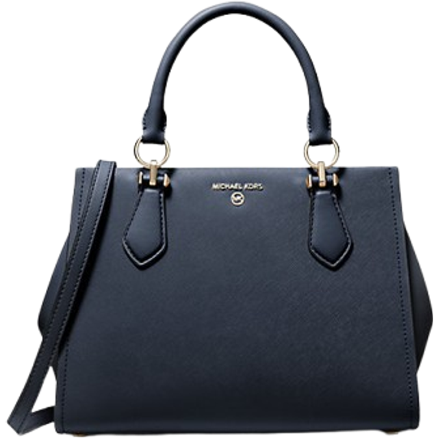 MK Marilyn Medium Saffiano Leather Satchel - Blue - Michael Kors