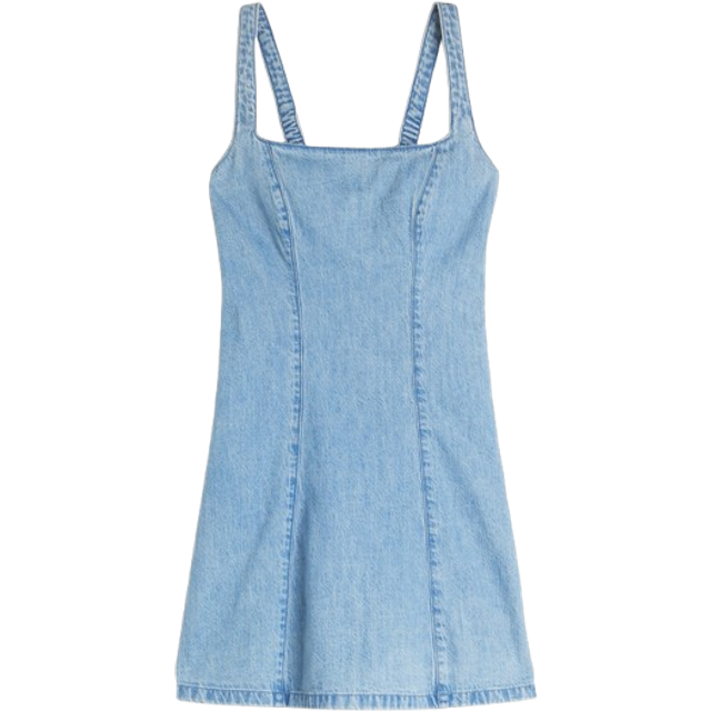 Linen-Blend Structured Mini Dress