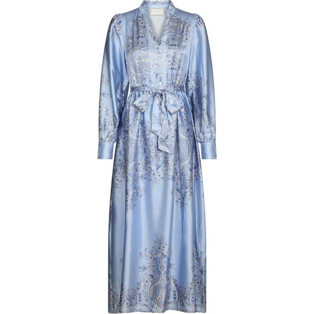 Neo Noir Nova Paisley Border Kjole - Lyseblå