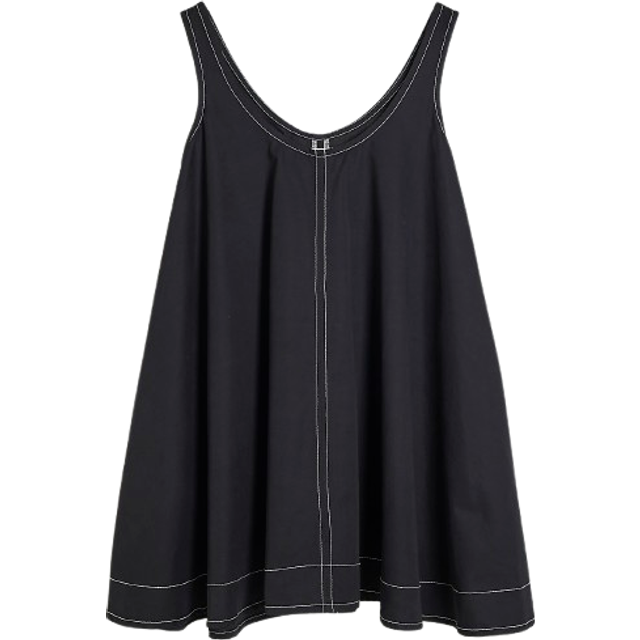 River Island Womens Black Swing Contrast Stitch Mini Dress - 10