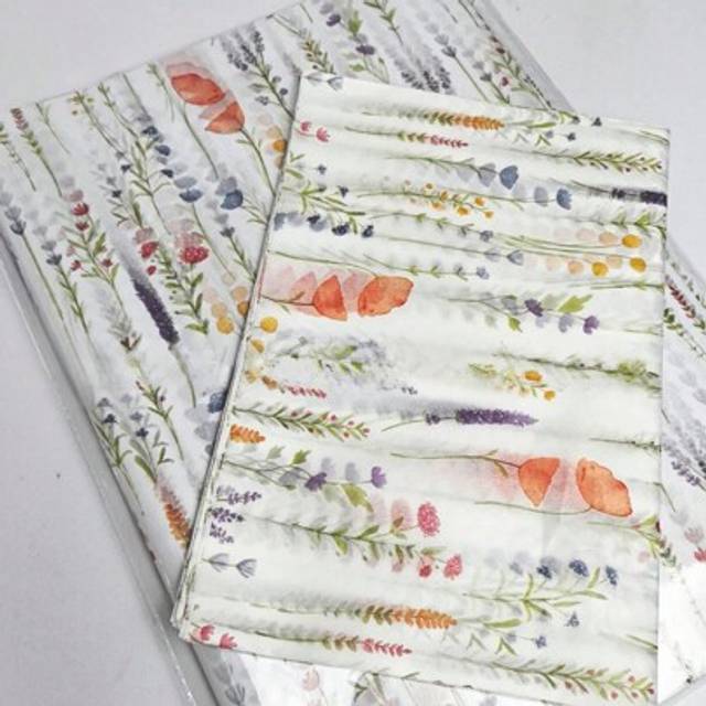 SHEIN 50 Sheets 20 * 14 Inch Eucalyptus Tissue Paper Vintage Courtly Swimming Spring Scene Gift Wrap Paper Spring Fling Wrapping Paper For Gift Bags, Weddin