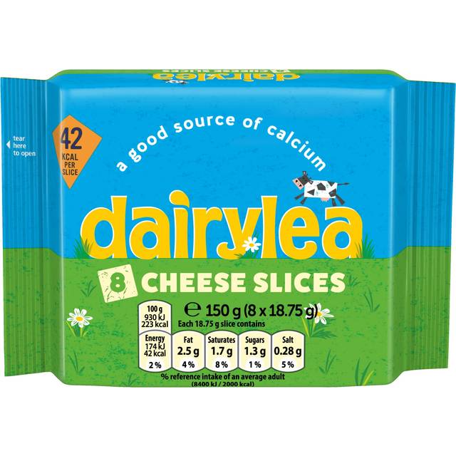 Dairylea Slices Mild Cheese 8 Pack 150 g
