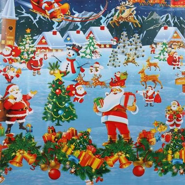 Borg Living Table Cloths Oilcloth with Christmas Motif