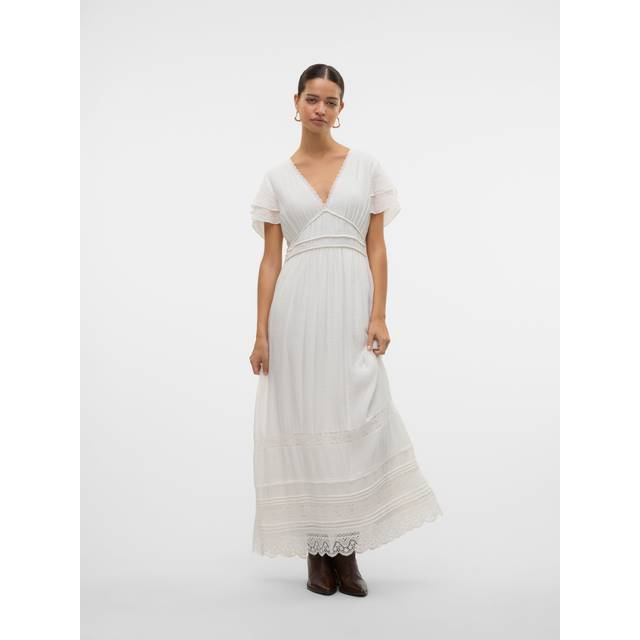 Vero Moda - Maxiklänning vmTiffani Long Dress - Vit