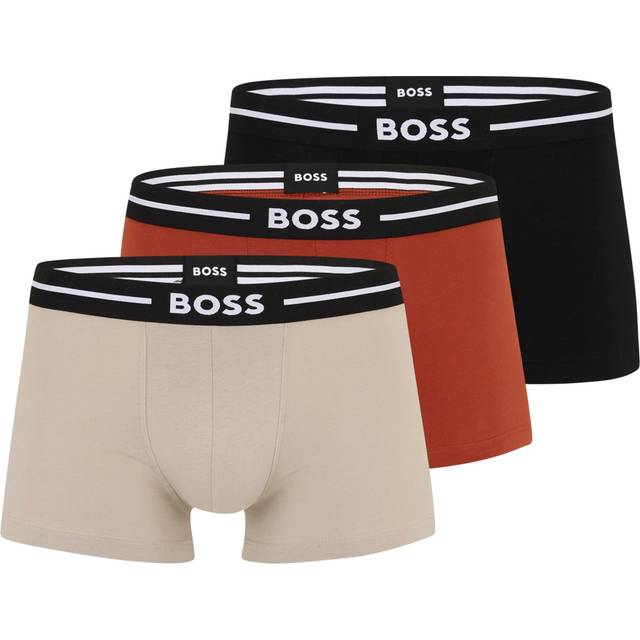 BOSS for man. 50532453 Set 3 Boxer shorts Bold red, beige, black (S), Homewear, Cotton