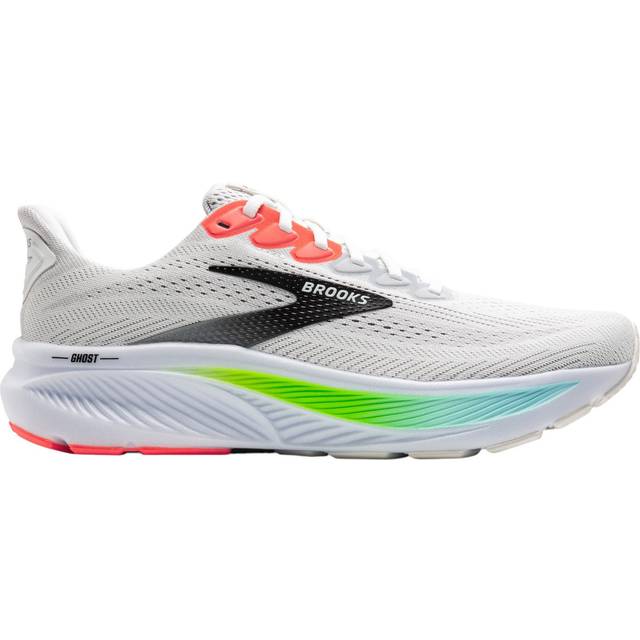 Brooks Ghost 17 Shoes White Pink AW25, Size 43 - EUR