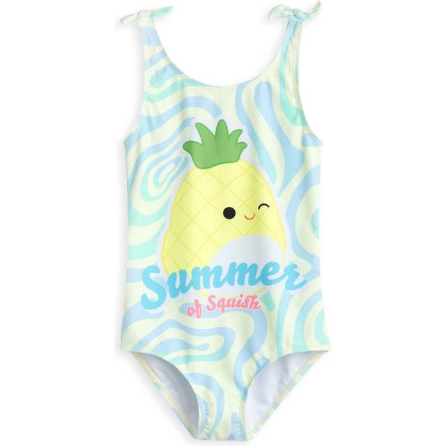 (13-14 Years) Squishmallows 1 Piece Swimming Costume (Girls Yellow)
