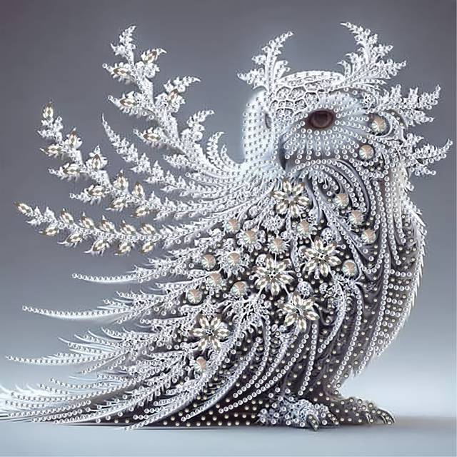 TEMU Elegant Diy Owl Diamond Painting Kit - 11.8" X 11.8" | Sparkling Acrylic Craft Set With Unique Irregular Diamonds | Perfect Handmade Gift For Home Decor, Living Room, Bedroom, Study