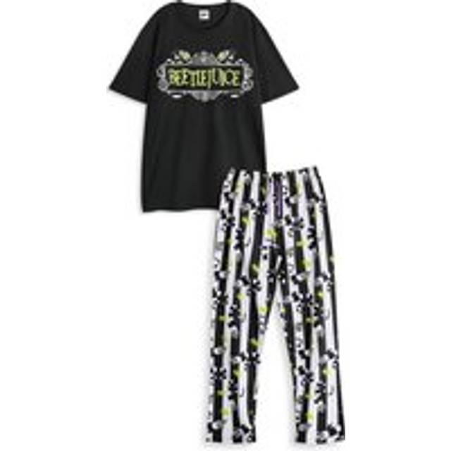 Beetlejuice Short Sleeve Long Leg Pyjama Set (Mens Black)