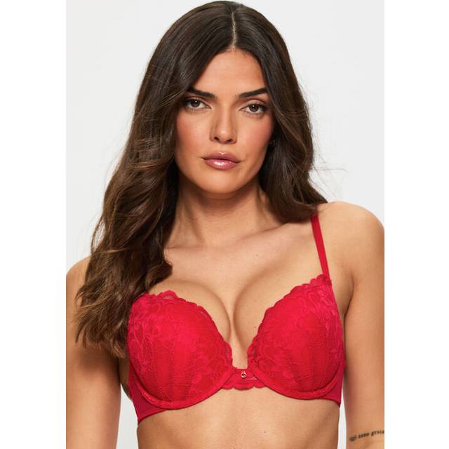 Ann Summers Sexy Lace Padded Boost Bra In Red - 38DD