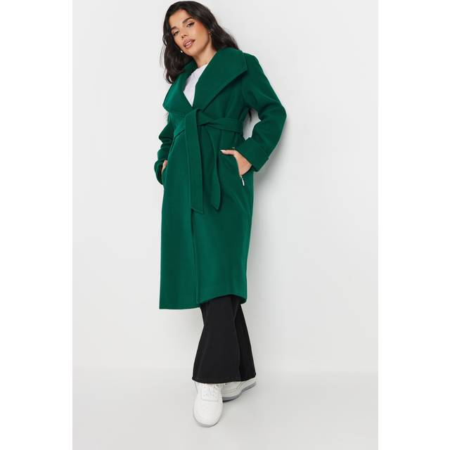 Pixiegirl Green Belted Wrap Coat 14 Pixiegirl | Petite Women's Belted Coats