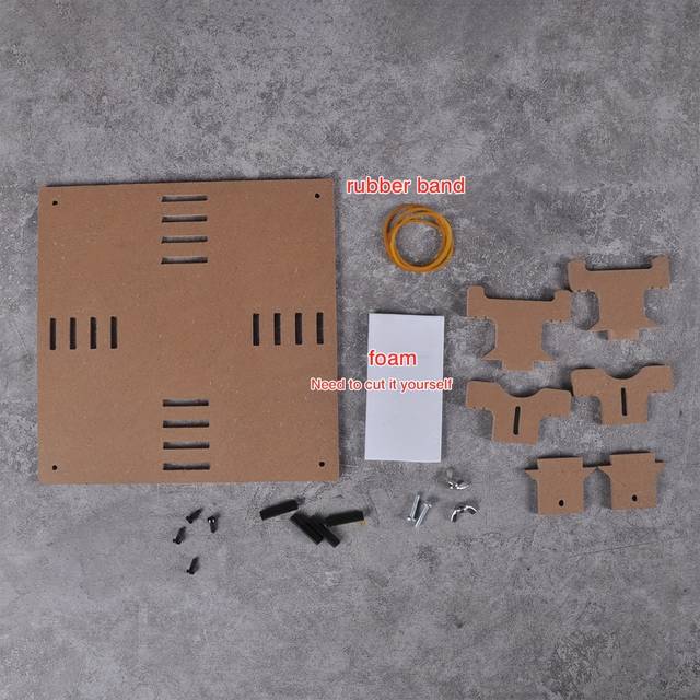 TEMU Airplane Warning Platform Model Kit - Adjustable Stand, 1/48 1/72 1/144 Scale, Brown Cardboard Base With Black Propellers & Horn, Ideal For Diy Painting & Assembly, Hobby Tool Sets