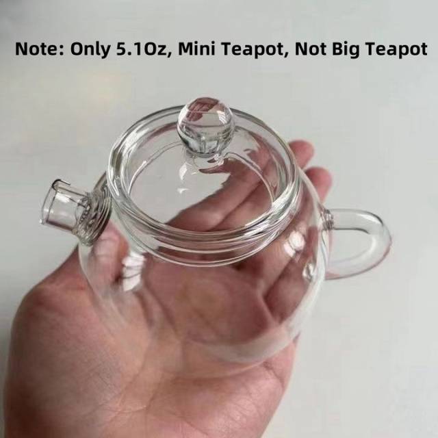 TEMU 1pc 5.1oz Mini Single Teapot, Suitable For Tea, Flower Tea