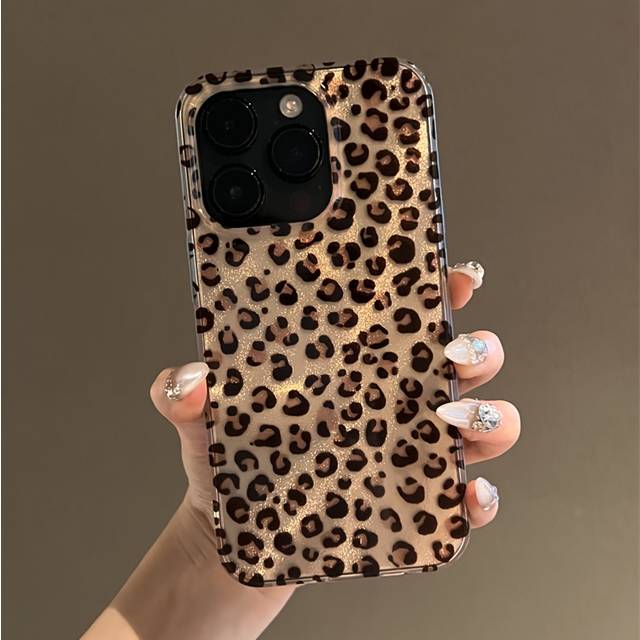 TEMU Chic Leopard-patterned Phone Cover Suitable For Iphone Models 16, 15, 14, 13, 12 Pro Max, And 11, Featuring A Luxurious Shock-resistant .